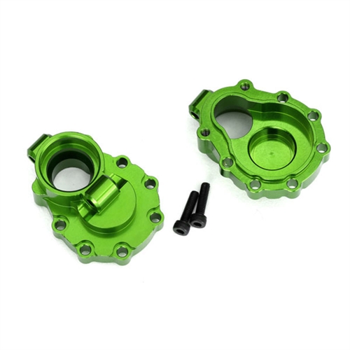 Portal housings, inner (rear), 6061-T6 aluminum (green-anodi