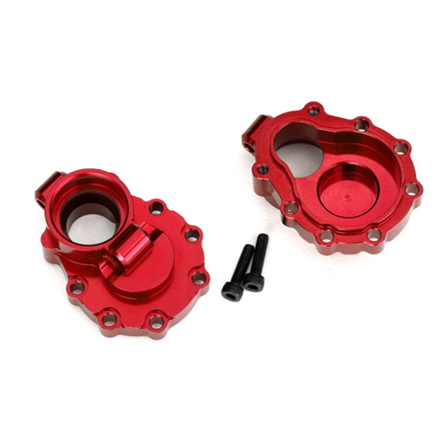 Portal housings, inner (rear), 6061-T6 aluminum (red-anodize