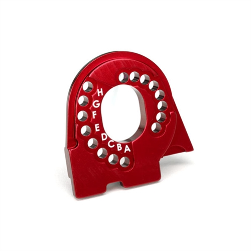 Motor mount plate, TRX-4, 6061-T6 aluminum (red-anodized)