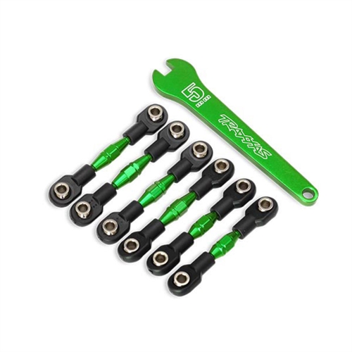 Turnbuckles, Green-anodized, 32mm front (2)/ 28mm rear (2)/