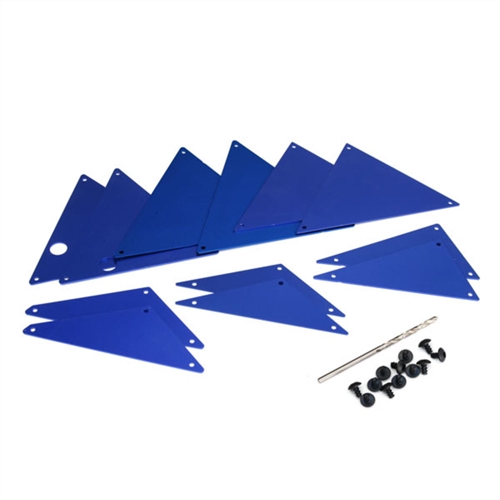 Tube chassis, inner panels, blue-anodized alum(Fr(2)/ wheel