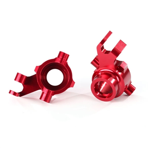 Steering blocks, 6061-T6 (red-anodized), left & right
