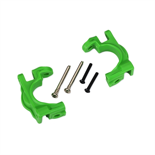 Caster blocks (c-hubs), extreme heavy duty, green (left &
right)/ 3x32mm hinge pins (2)/ 3x20mm BCS (2) (for use with #9080
upgrade kit)
