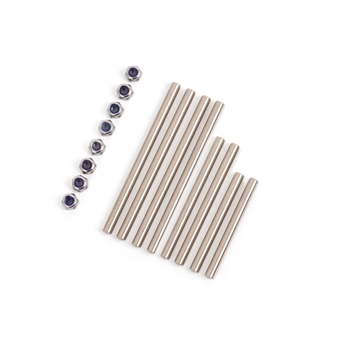Suspension pin set, extreme heavy duty, complete (front and rear) (hardened steel) (3x52mm (4), 3x32mm (2), 3x40mm (2))/ M2.5x0.45mm NL (8) (for use with #9080 upgrade kit)