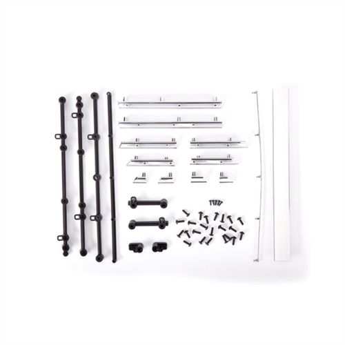 Side trim, Chevrolet Blazer (1972), left & right/ rear trim,
upper & lower/ retainers, left, right & rear/ 2.6x8 BCS
(23)/ 1.6x5 BCS (self-tapping) (5) (fits #9111 body)
