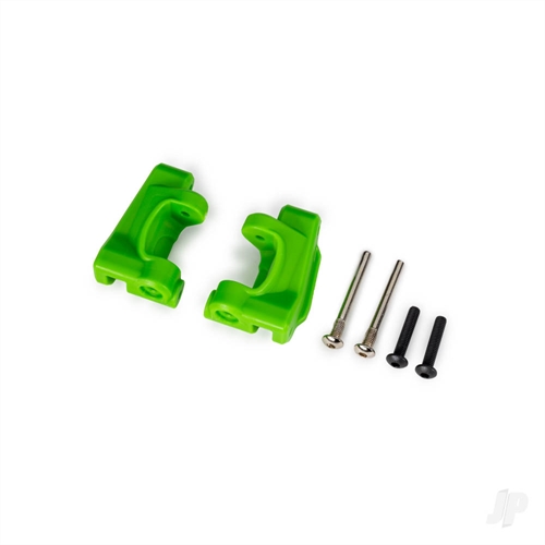 Caster blocks (c-hubs), extreme heavy duty, green (left &
right)/ 3x26mm hinge pins (2)/ 3x15mm BCS (2) (for use with #9180
and 9181 upgrade kit)
