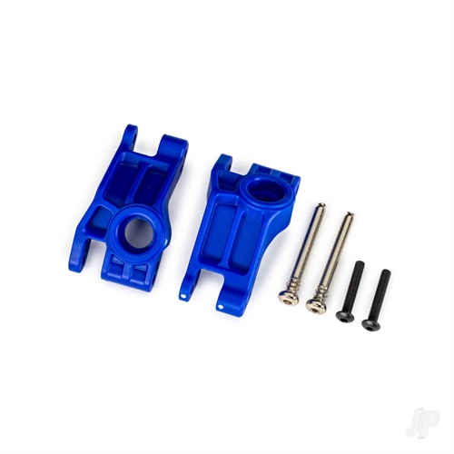 Carriers, stub axle, rear, extreme heavy duty, blue (left &
right)/ 3x31mm hinge pins (2)/ 3x18mm BCS (2) (for use with #9180,
9181, 9182 upgrade kit)
