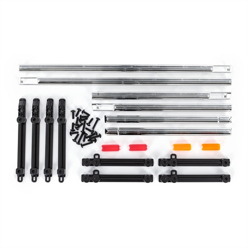 Side trim, left & right (chrome)/ LED lens/ 2.6x8mm BCS (14)/
2.6x10mm BCS (6) (fits #9230 body)
