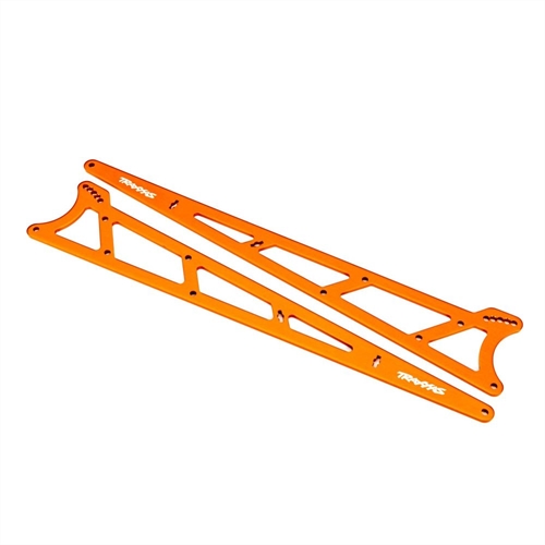 Side plates, wheelie bar, orange (Aluminium) (2)