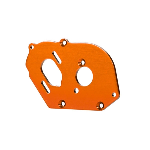 Plate, motor, 6061-T6 Aluminium (orange-anodised) (4mm thick)/ 3x10mm CS with split and flat washer (2)
