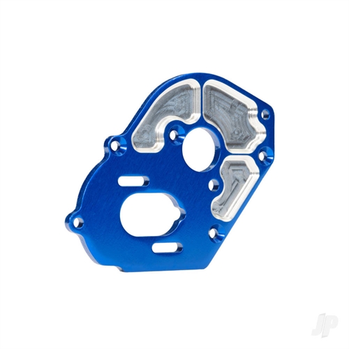 Plate, motor, lightweight machined 6061-T6 aluminium (blue-anodised) (4mm thick)/ 3x10mm CS with split and flat washer (2)
