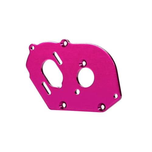 Plate, motor, 6061-T6 Aluminium (pink-anodised) (4mm thick)/ 3x10mm CS with split and flat washer (2)