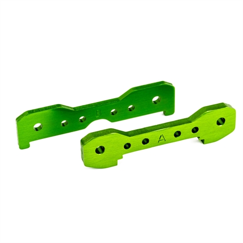 Tie bars, front, 6061-T6 aluminium (green-anodised)
