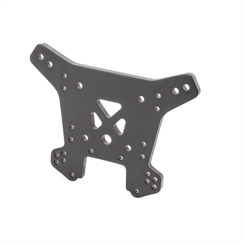 Shock tower, rear, 6061-T6 aluminium (gray-anodised)