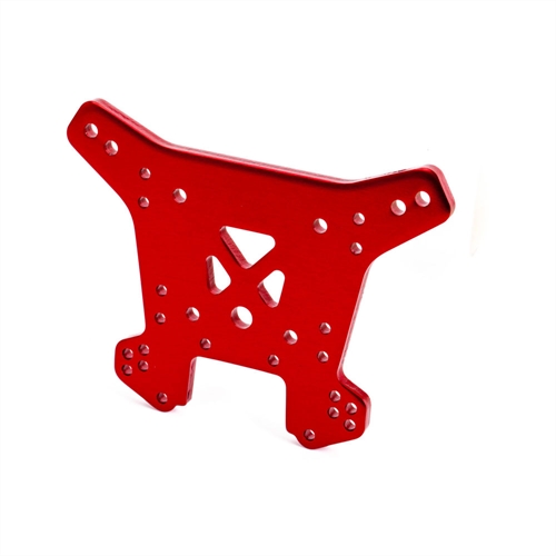 Shock tower, rear, 6061-T6 aluminium (red-anodised)
