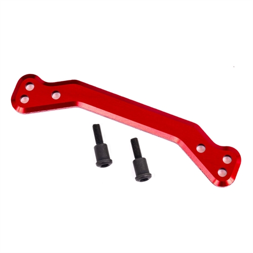 Draglink, steering, 6061-T6 aluminium (red-anodised)/ 3x14mm SS (2)