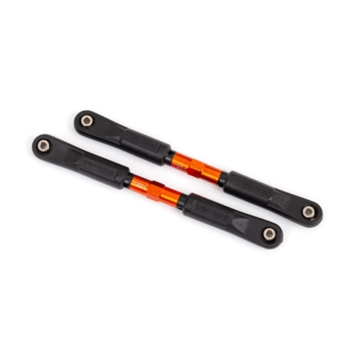 Camber links, front, Sledge (TUBES orange-anodised, 7075-T6 aluminium, stronger than titanium) (117mm) (2)/ rod ends, assembled with steel hollow balls (4)/ aluminium wrench, 8mm (1)