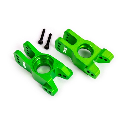 Carriers, stub axle, 6061-T6 aluminium (green-anodised) (left and right)