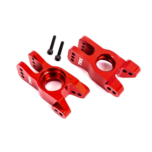 Carriers, stub axle, 6061-T6 aluminium (red-anodised) (left and right)