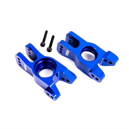 Carriers, stub axle, 6061-T6 aluminium (blue-anodised) (left and right)