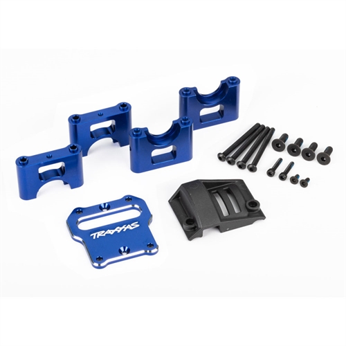 Mount, center differential carrier, 6061-T6 aluminium (blue-anodised)