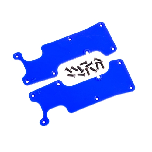 Suspension arm covers, blue, rear (left and right) / 2.5x8 CCS (12)