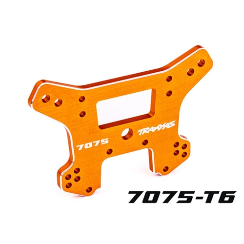 Shock tower, front, 7075-T6 aluminium (orange-anodised) (fits Sledge)