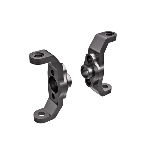 Caster blocks, 6061-T6 aluminium (dark titanium-anodised) (left
& right)
