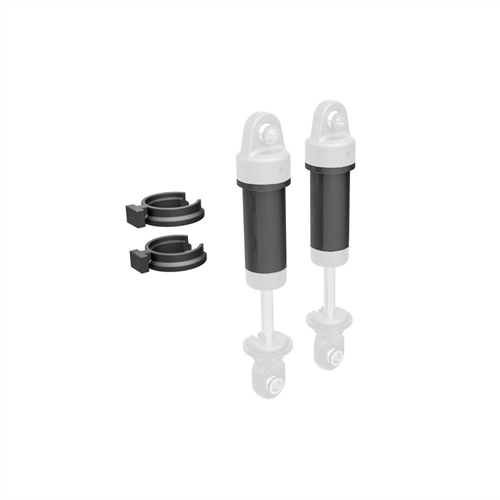 Body, GTM shock, 6061-T6 Aluminium (grey-anodised) (includes spring pre-load spacers) (2)