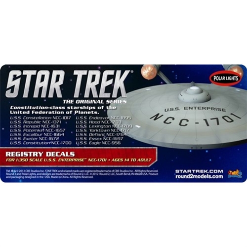 1:350 Star Trek U.S.S Enterprise Registry