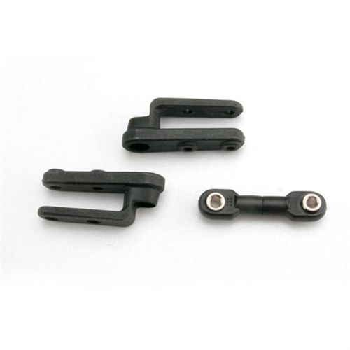 Servo horns, steering link (3x12mm threaded rod/ends/balls)
