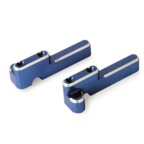 Servo mounts, steering/ shift (machined aluminium)(blue)(f&r
