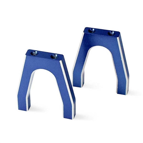 Servo mounts, throttle/ brake (machined aluminium)(blue)(f&r