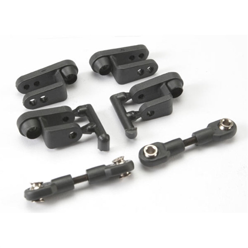 Servo horns, steering, long(2),short(2),3x20mm turnbuckle(2)