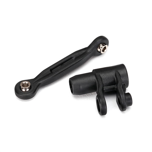 Servo horn, steering/linkage, steering (46mm, w/pivot balls)