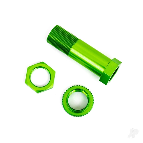 Servo saver post/ adjuster nut/ locknut (green-anodised, 6061-T6 aluminium) (1 each)