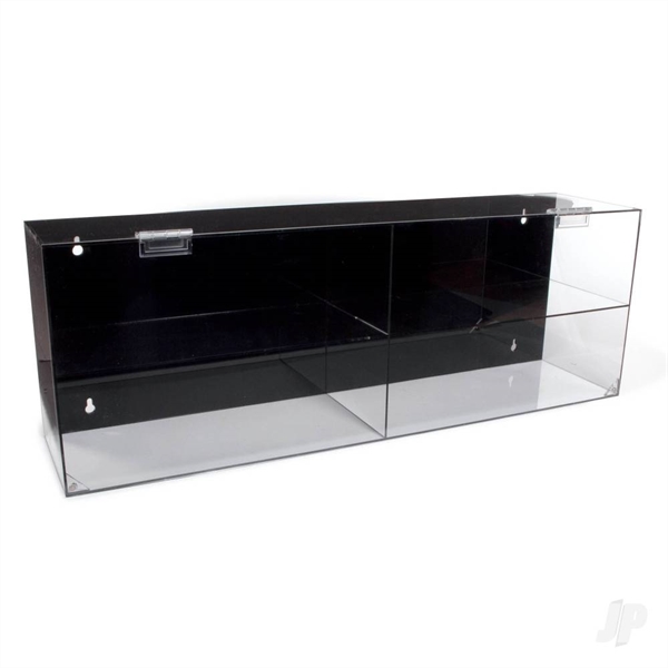 1:18 4 Car Acrylic Display Case (Plain Box), Clear w/ Black Back