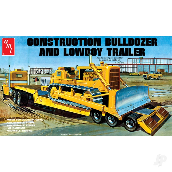 Lowboy Trailer & Bulldozer Combo