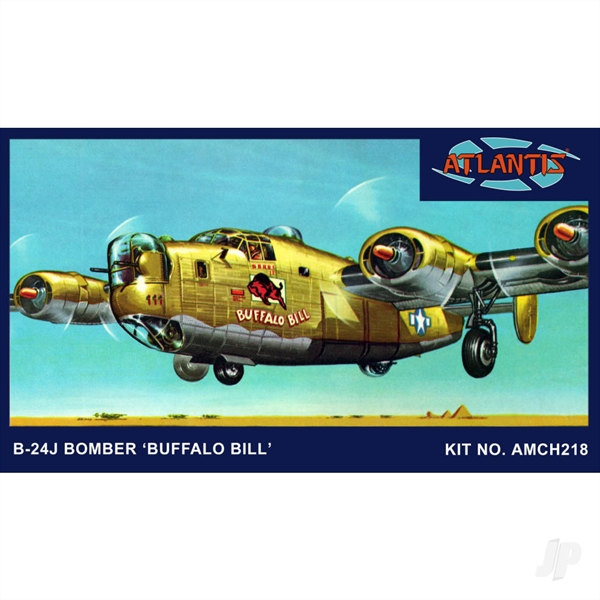 1:92 B-24J Bomber Buffalo Bill with Swivel Stand