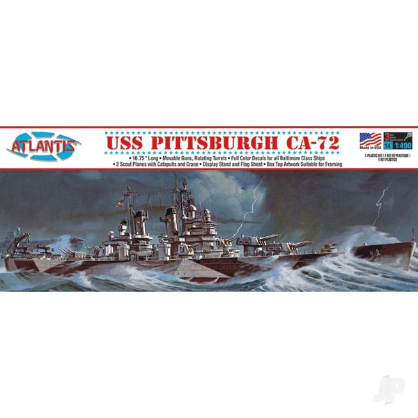 1:480 USS Pittsburgh CA-72 Heavy Cruiser