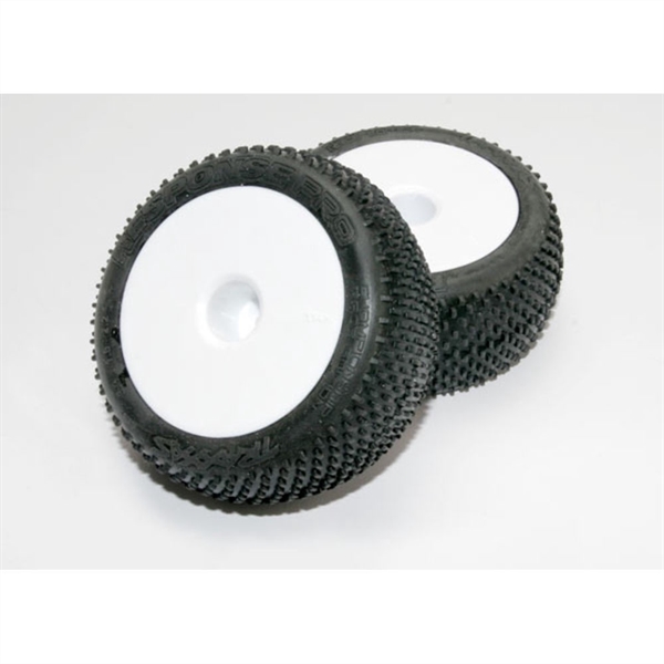 Tires & wheels, assembled, glued (white dished 2.2" wheels,