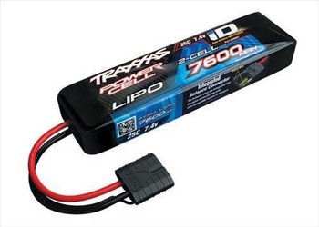 7600mAh 7.4V 2S 25C LiPo ID Battery