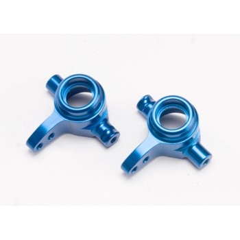 Steering blocks, 6061-T6 aluminium, L&R (blue-anodised)