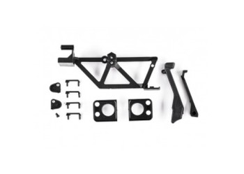 Door handles (4)/ light mounts, front (left & right)/ light retainers, front bumper (left & right)/ fuel cap/ snorkel/ spare tire mount (fits #9712 body)