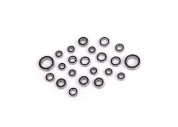 Ball bearing set, black rubber sealed, complete (3x6x2.5mm (8), 5x8x2.5mm (4), 4x8x3mm (4), 8x12x3.5mm (2), 3.5x7x2.5mm (4))