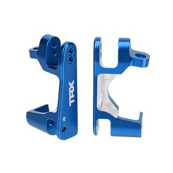 Caster blocks (c-hubs), 6061-T6 aluminium, L&R(blue-anodised