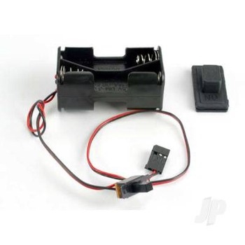 Battery holder with on/off switch w/cover