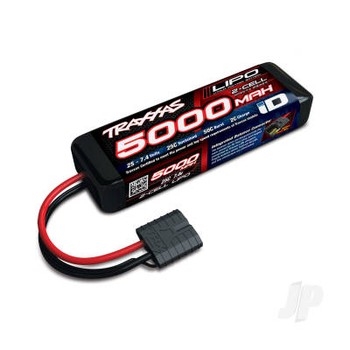 5000mAh 7.4V 25C Li-Po ID Battery (137x24x43mm)