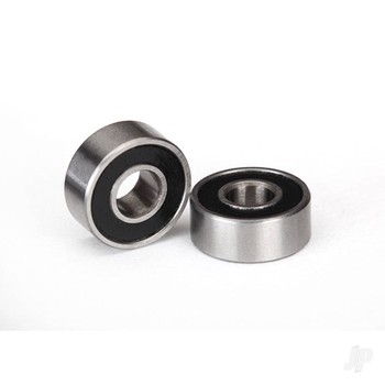 Ball bearings, black rubber sealed (4x10x4mm) (2)