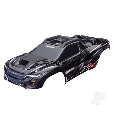 Body, XRT black (painted, decals applied) (assembled with front & rear body supports for clipless mounting, roof & hood skid pads)